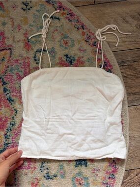 Abercrombie White Tie Top